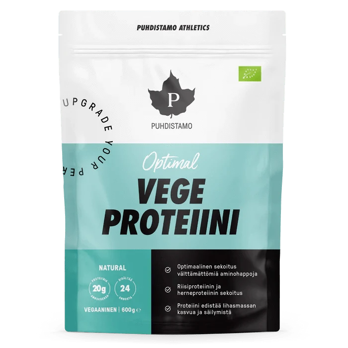 Puhdistamo Athletics Vege Proteiini Natural 600 g - integratoridirecthub.com