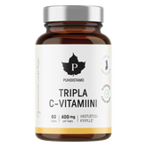 Puhdistamo Tripla C-Vitamiini 400 mg, 60 kaps., vastustuskyky, integratoridirecthub.com