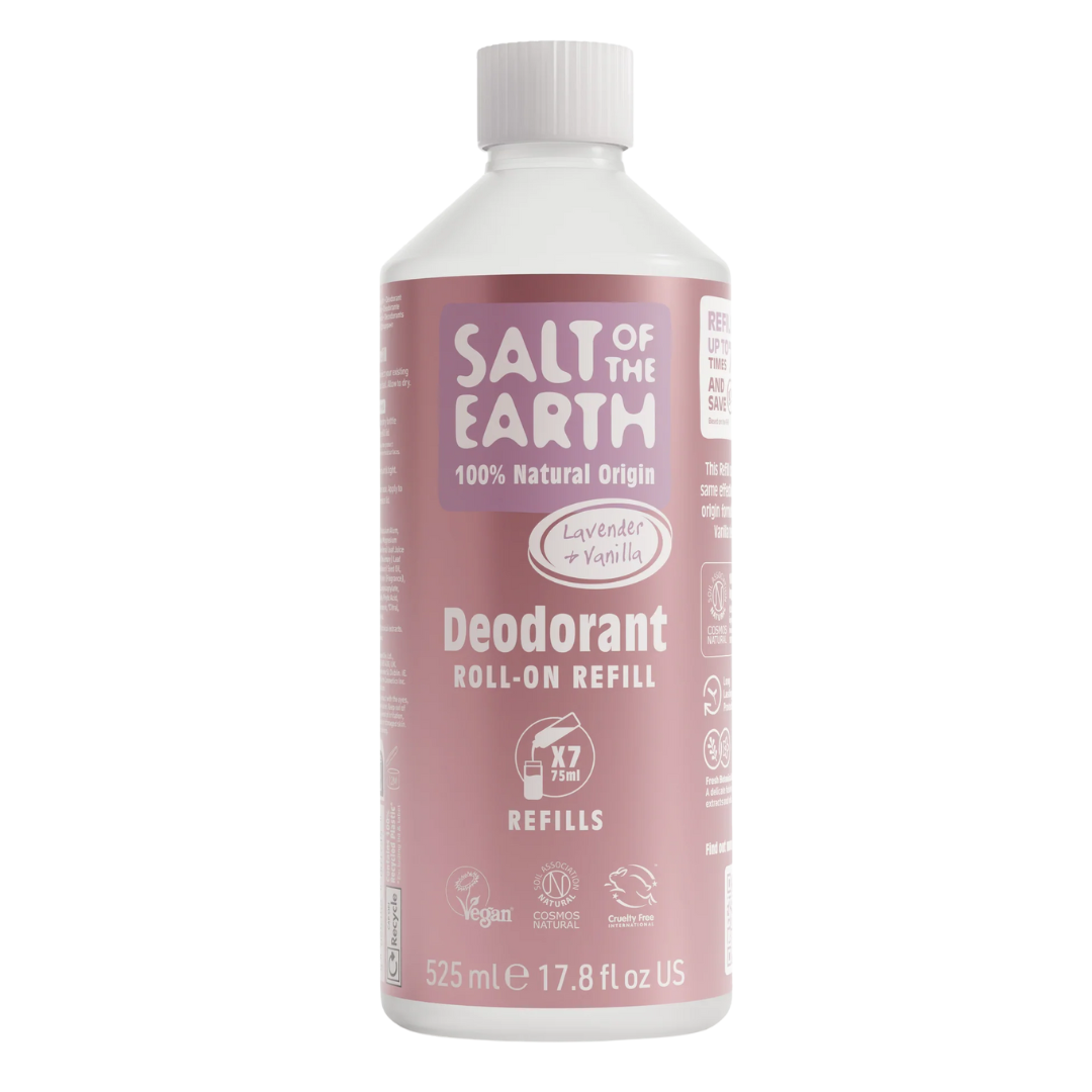 Salt of the Earth roll-on deodorantin täyttöpakkaus 525 ml, tuoksu laventeli ja vanilja, integratoridirecthub.com