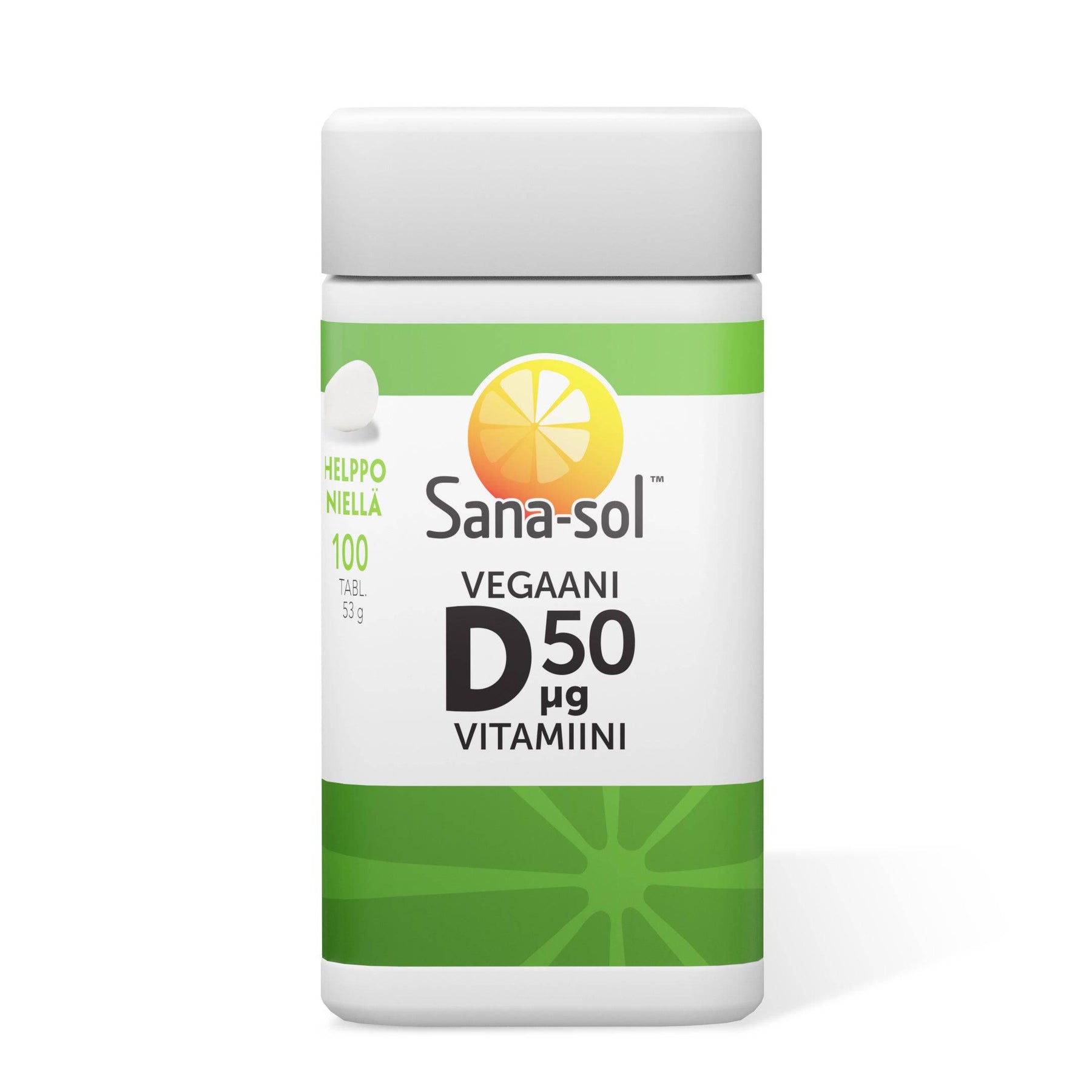 Sana-sol Vegaani D-Vitamiini 50 μg 100 tabl. - integratoridirecthub.com