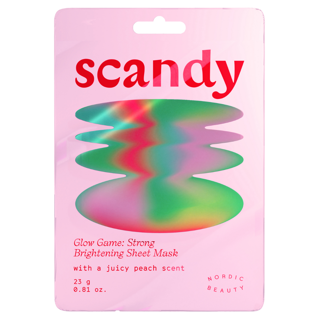Scandy Glow Game: Strong Brightening Sheet Mask, kirkastava kangasnaamio, 1 kpl, integratoridirecthub.com