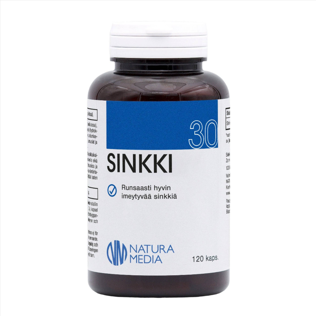 Natura Media Sinkki 30 mg 120 kaps. - integratoridirecthub.com