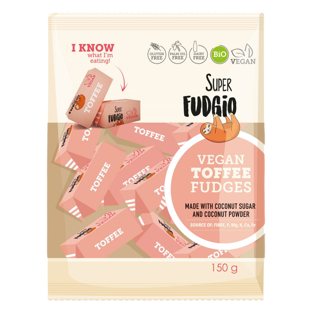 Super Fudgio Toffee, fudge, 150 g, vegaaninen - integratoridirecthub.com