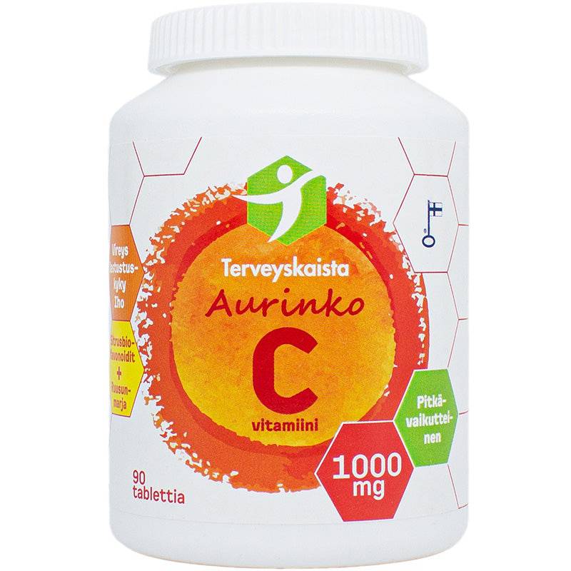 Terveyskaista Aurinko C-vitamiini 1000 mg - Pitkävaikutteinen 90 tabl. - integratoridirecthub.com