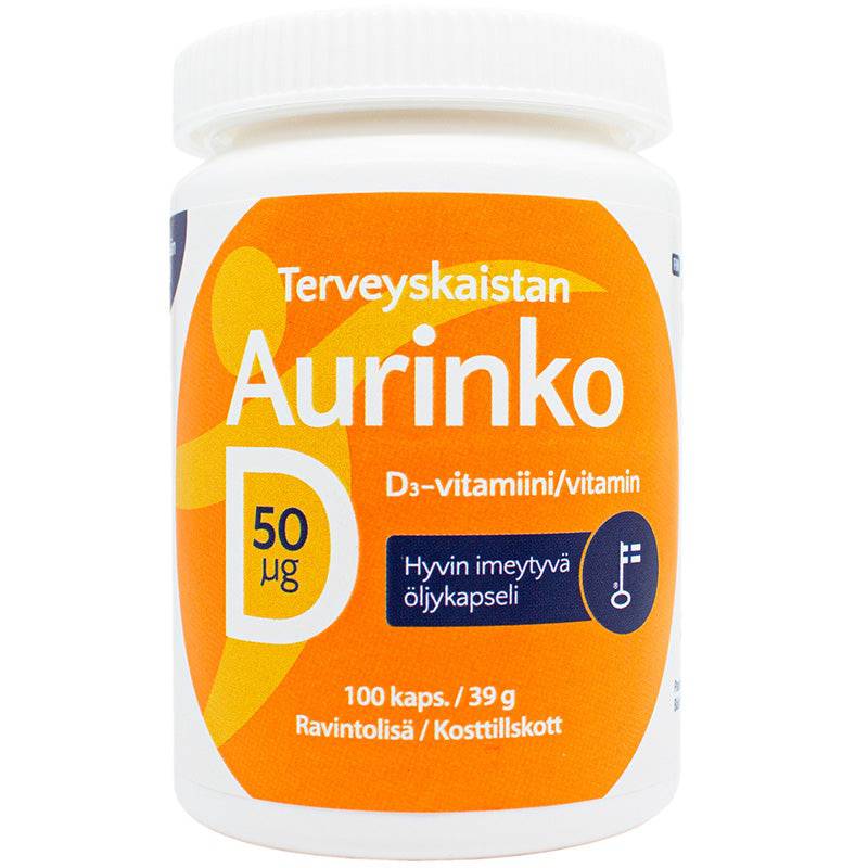 Terveyskaista Aurinko D 50 µg 100 kaps. - integratoridirecthub.com