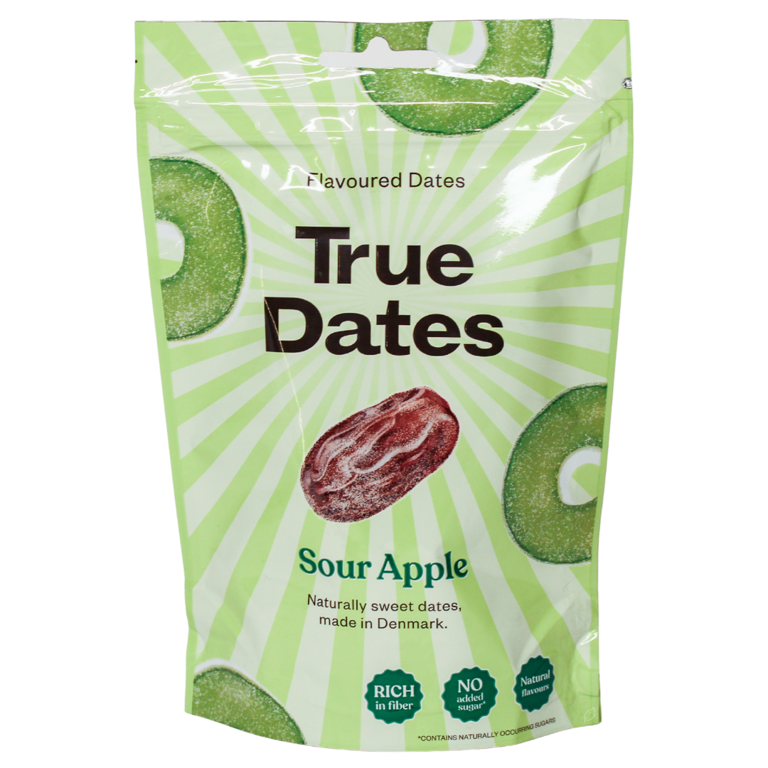 True Dates Sour Apple - Taatelimakeinen Kirpeä Omena 100 g - integratoridirecthub.com