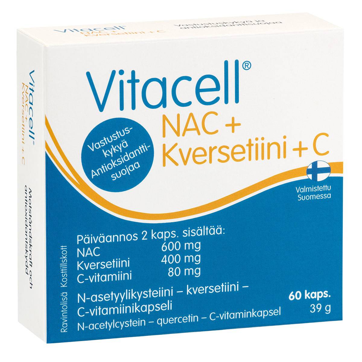 Vitacell NAC+ Kversetiini + C 60 kaps. - integratoridirecthub.com