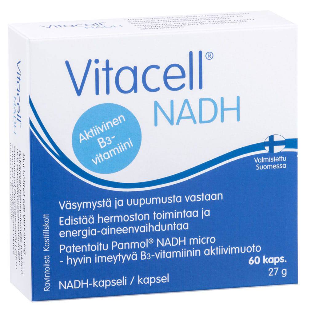 Vitacell NADH - B3-vitamiini 60 kaps. - integratoridirecthub.com