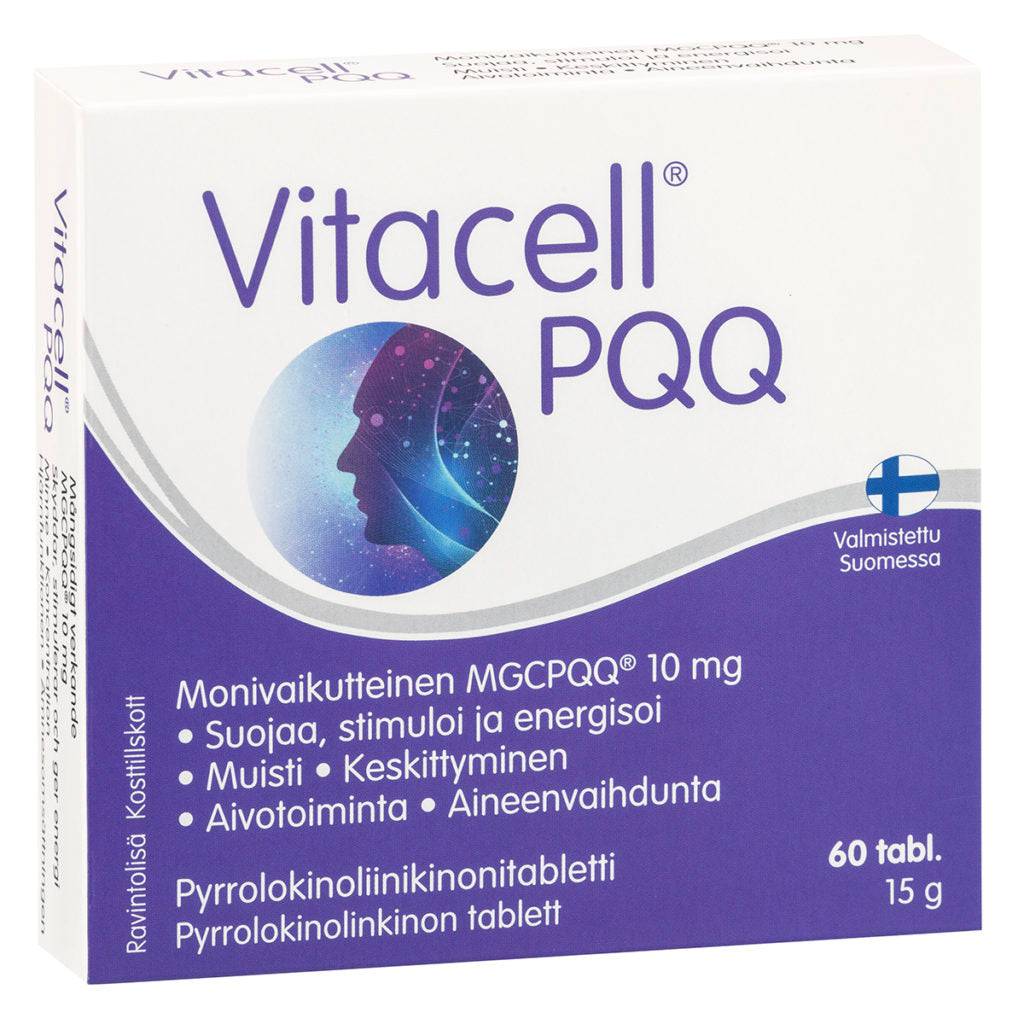 Vitacell PQQ - Pyrrolokinoliinikinonitabletti 60 tabl. - integratoridirecthub.com