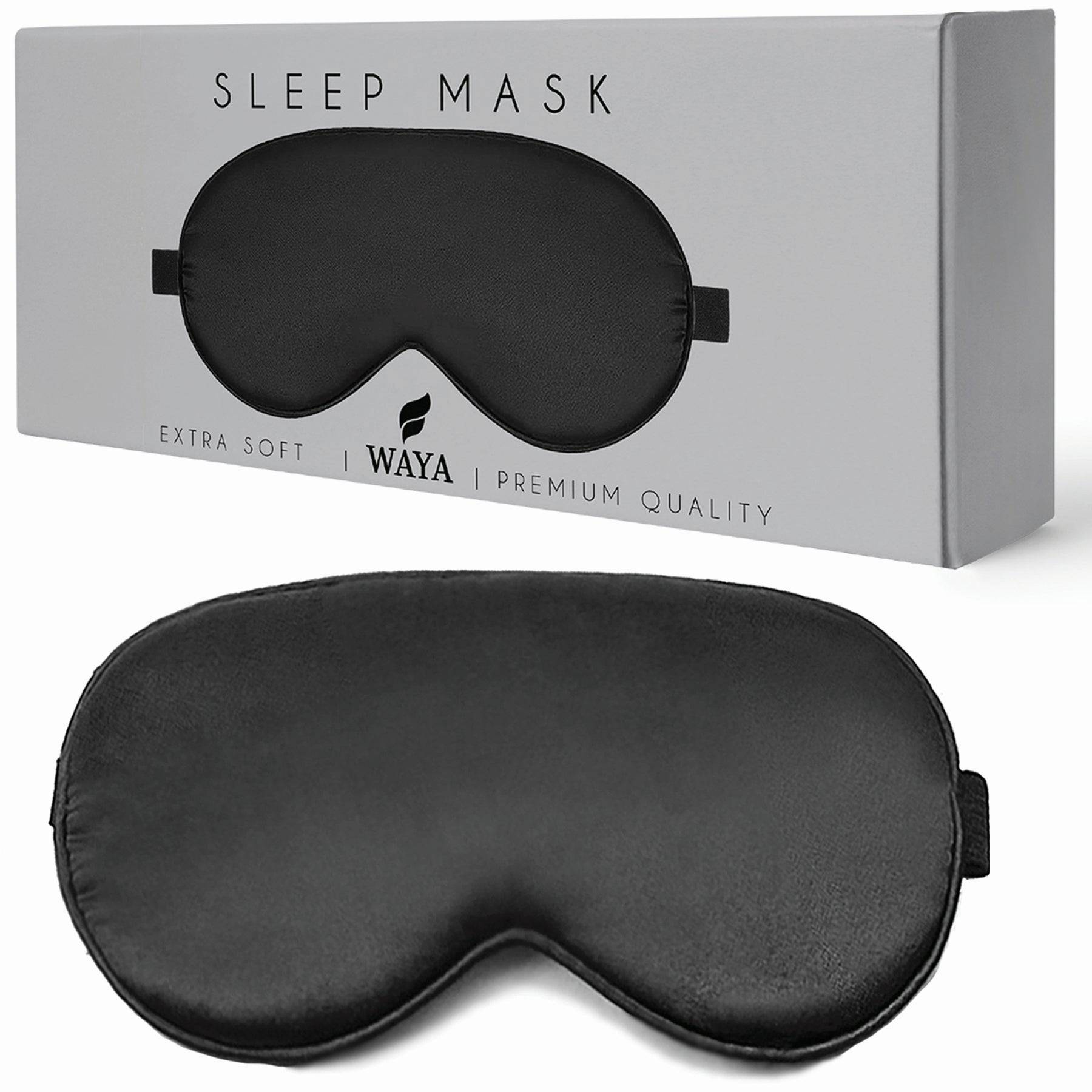 WAYA Extra Soft Sleep Mask - Unimaski musta 1kpl - integratoridirecthub.com