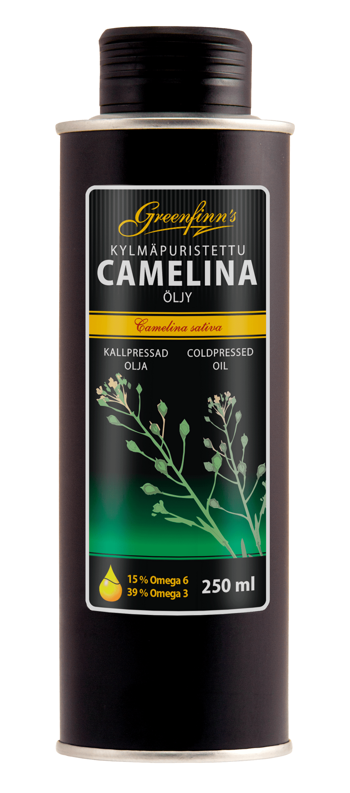 Greenfinn's Kylmäpuristettu Camelinaöljy 250 ml - integratoridirecthub.com