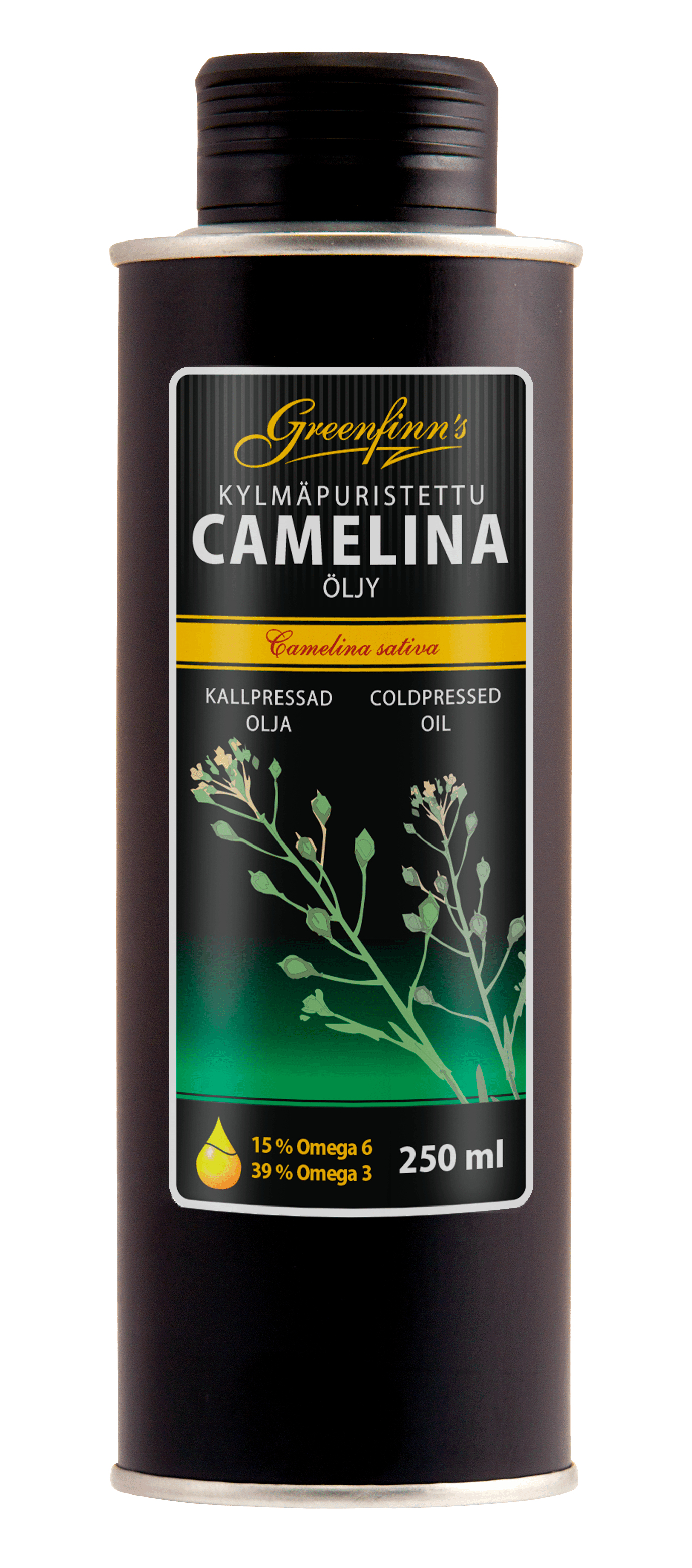 Greenfinn's Kylmäpuristettu Camelinaöljy 250 ml - integratoridirecthub.com