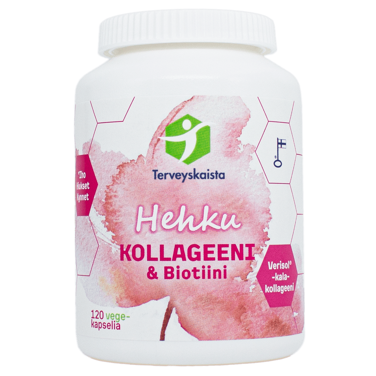 Terveyskaista Kollageeni & Biotiini 120 vegekaps. - integratoridirecthub.com