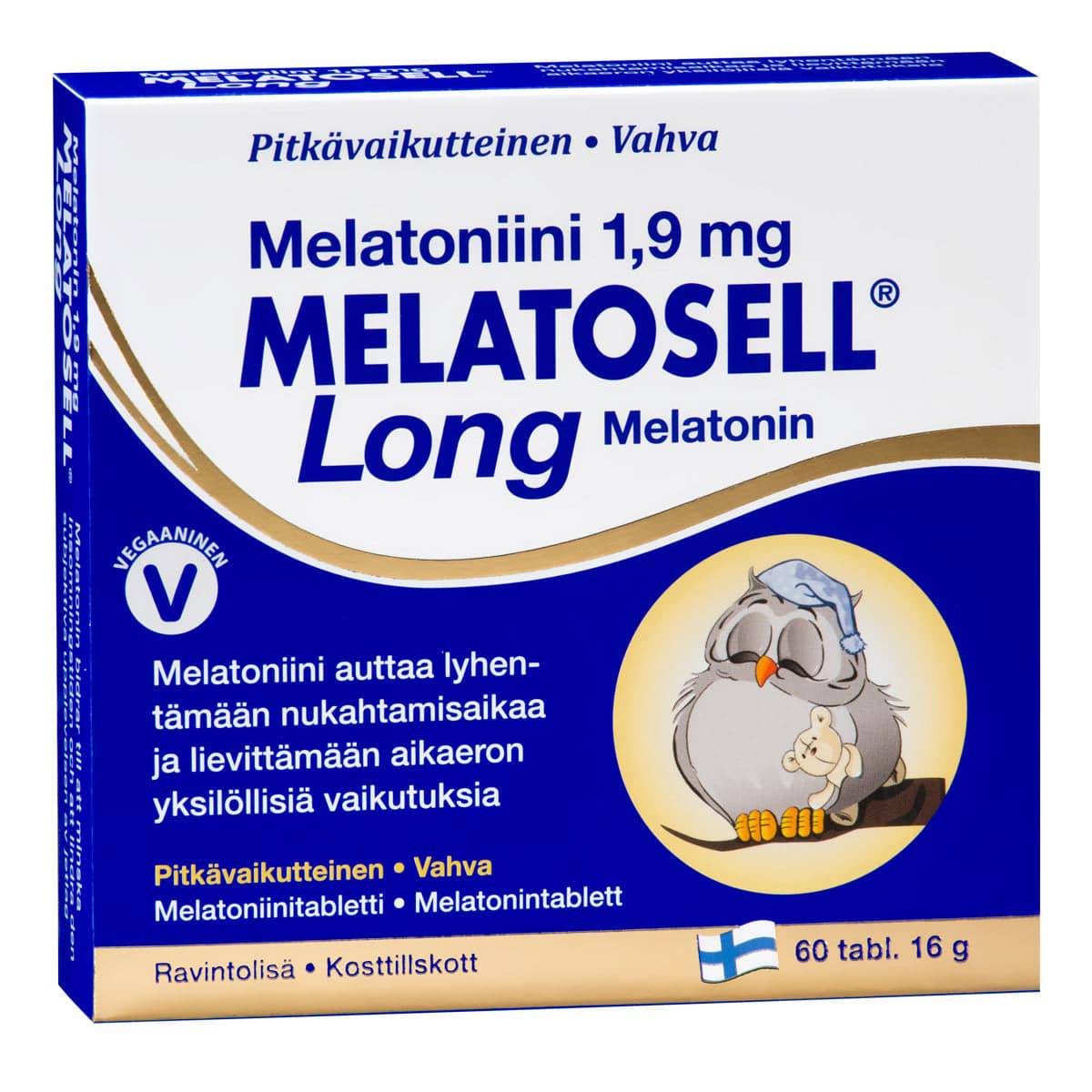 Melatosell Long 1,9 mg - melatoniini 60 tabl. - poistuu - integratoridirecthub.com