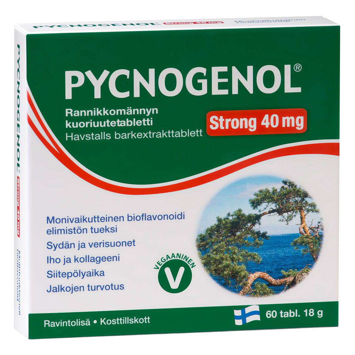 Pycnogenol Strong 40 mg Rannikkomännyn kuoriuutetabletti 60 tabl. - integratoridirecthub.com