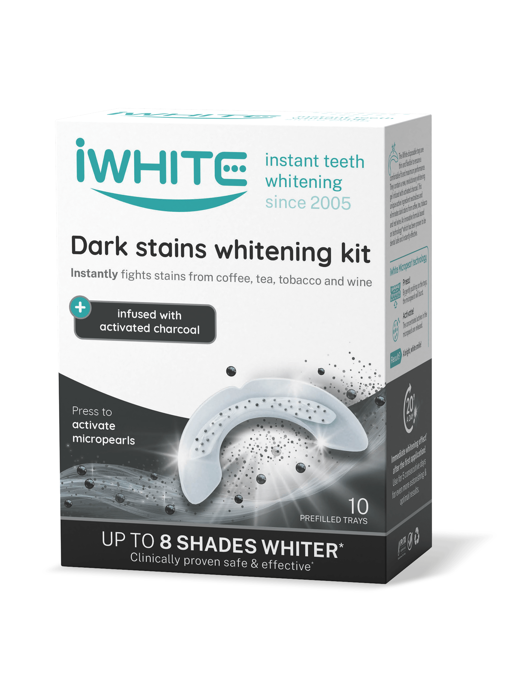iWhite Dark Stains Whitening Kit - Valkaisumuotit 10 x 0,8 g - Päiväys 03/2025 - integratoridirecthub.com