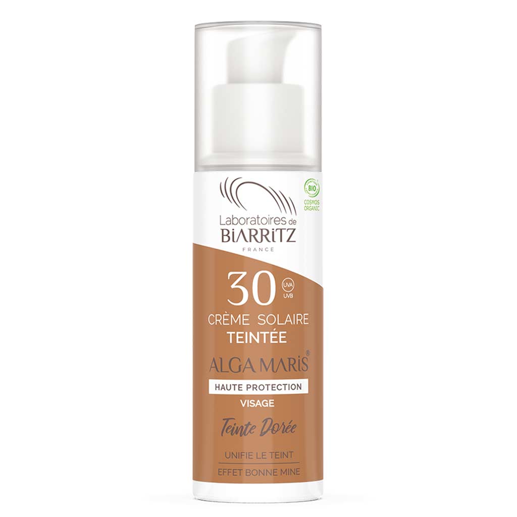 Alga Maris Sävyttävä aurinkovoide kasvoille Golden SPF30 - 50 ml - erä - integratoridirecthub.com