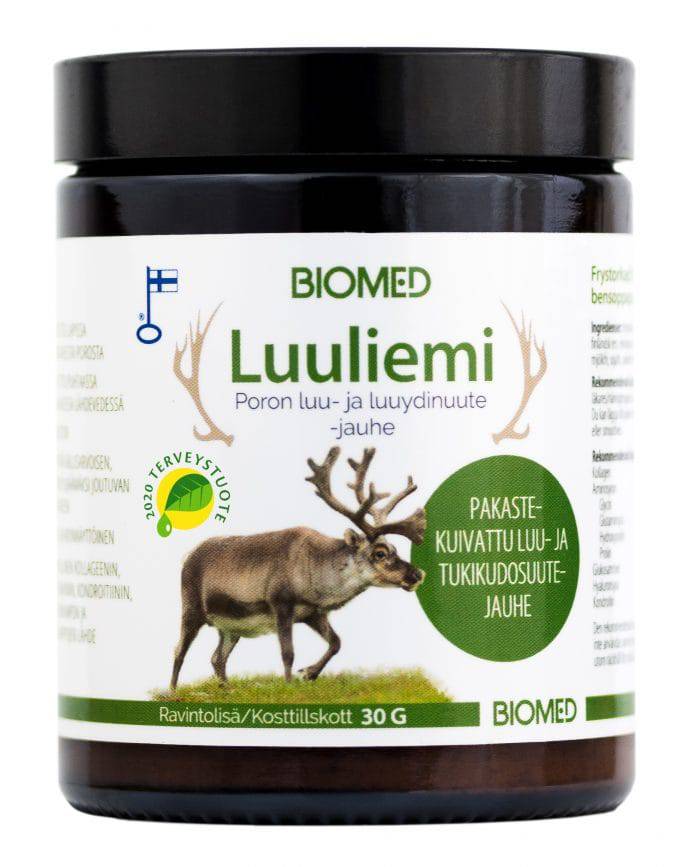 Biomed Luuliemijauhe - Suomalainen pakastekuivattu poron luuliemi 30 g - integratoridirecthub.com