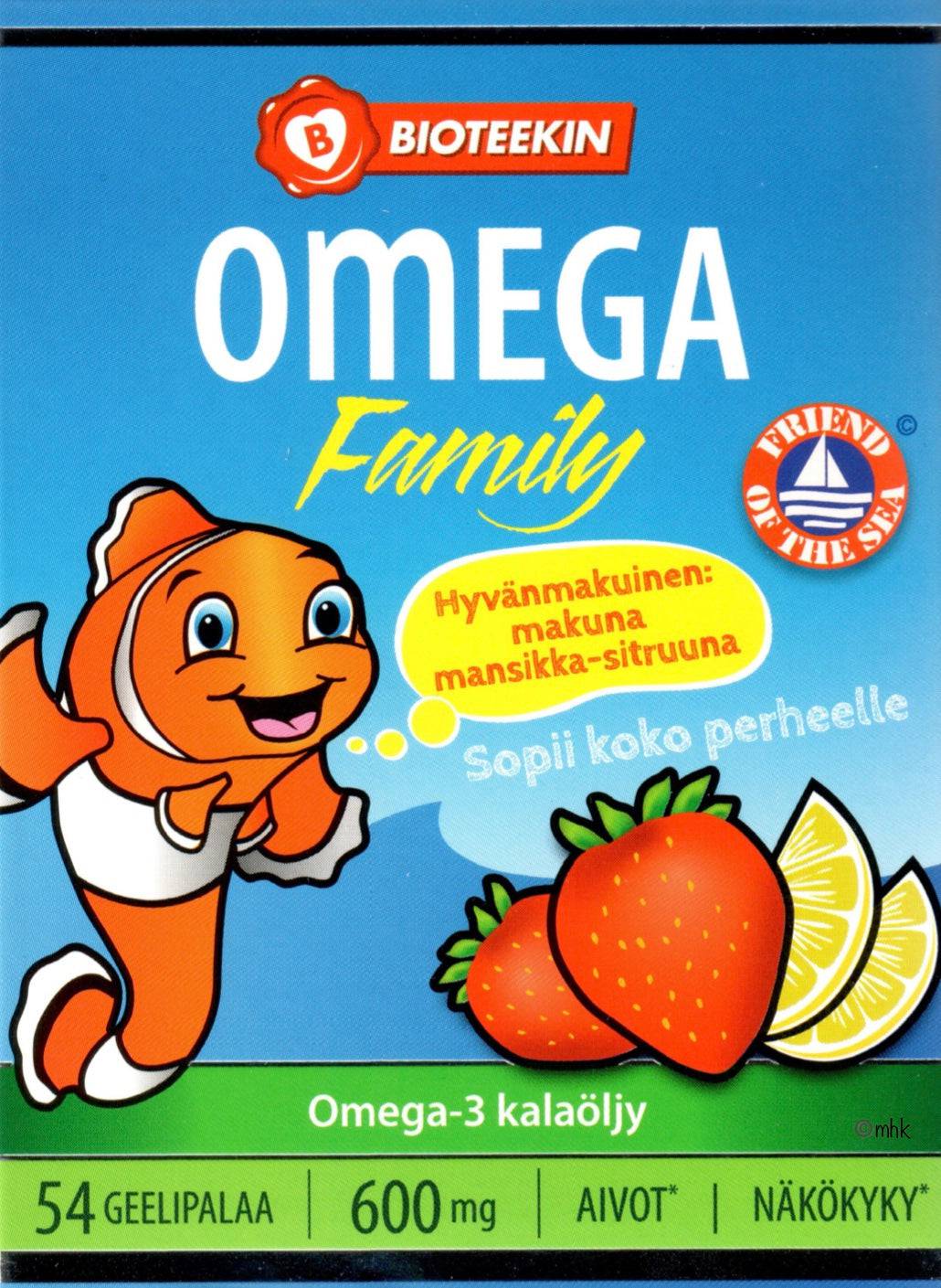 Bioteekin Omega Family mansikka-sitruuna 54 kpl - integratoridirecthub.com