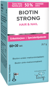 Biotin Strong Hair & Nail 60+30 tabl. - integratoridirecthub.com