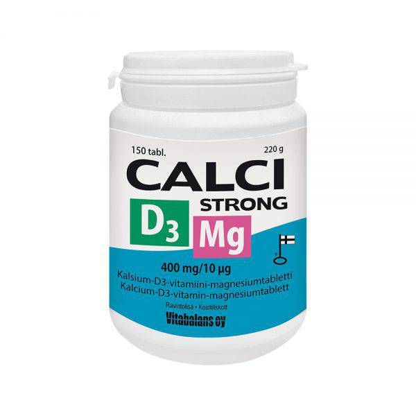 Calci Strong + Magnesium + D3-vitamiini 150 tabl. - integratoridirecthub.com