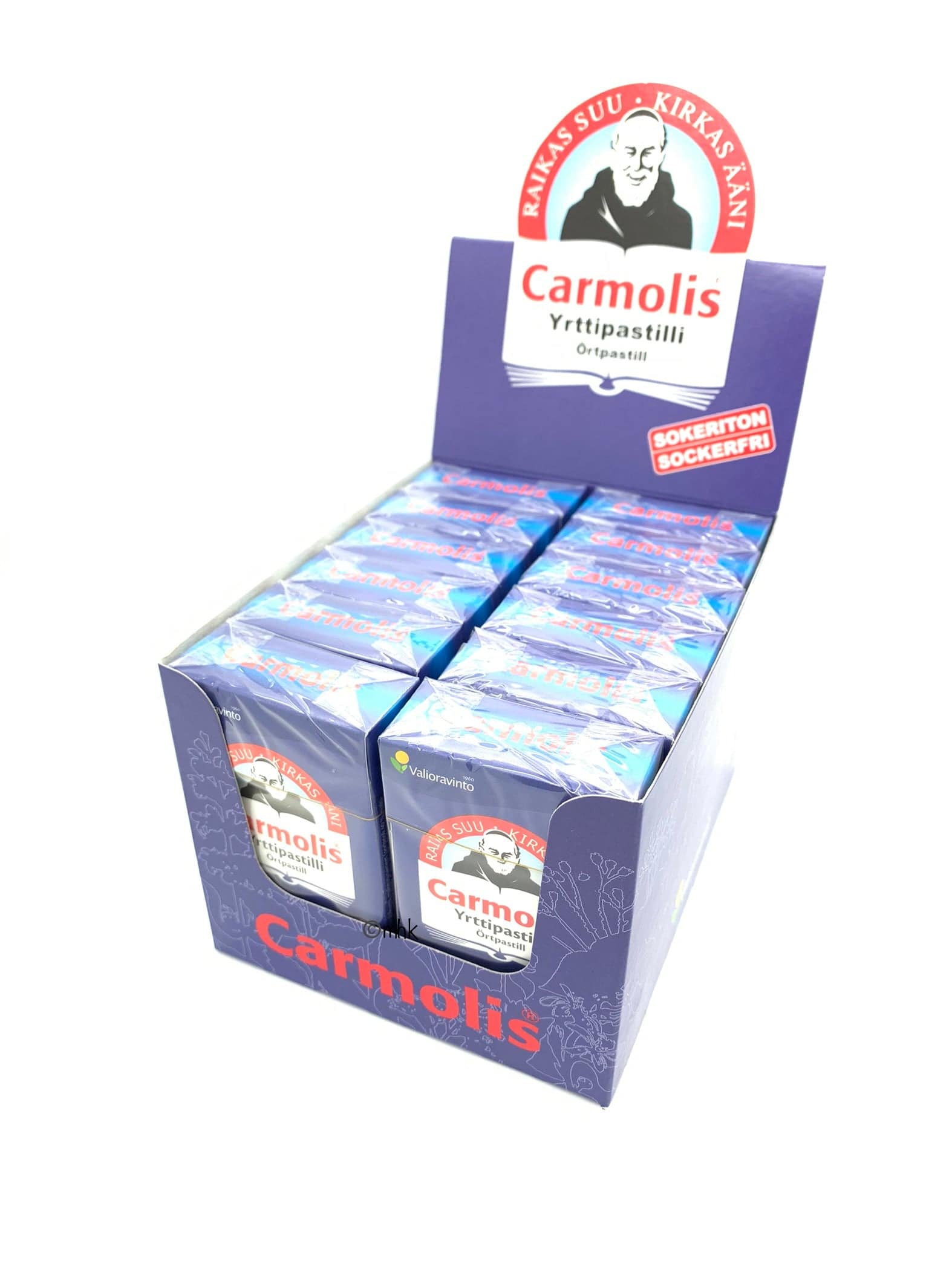 Carmolis Yrttipastilli, sokeriton - tukkupakkaus 12 x 45 g - integratoridirecthub.com