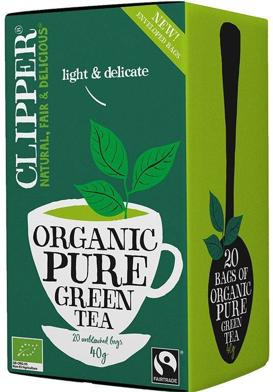 Clipper Organic Pure Green Tea 20 teepussia - integratoridirecthub.com
