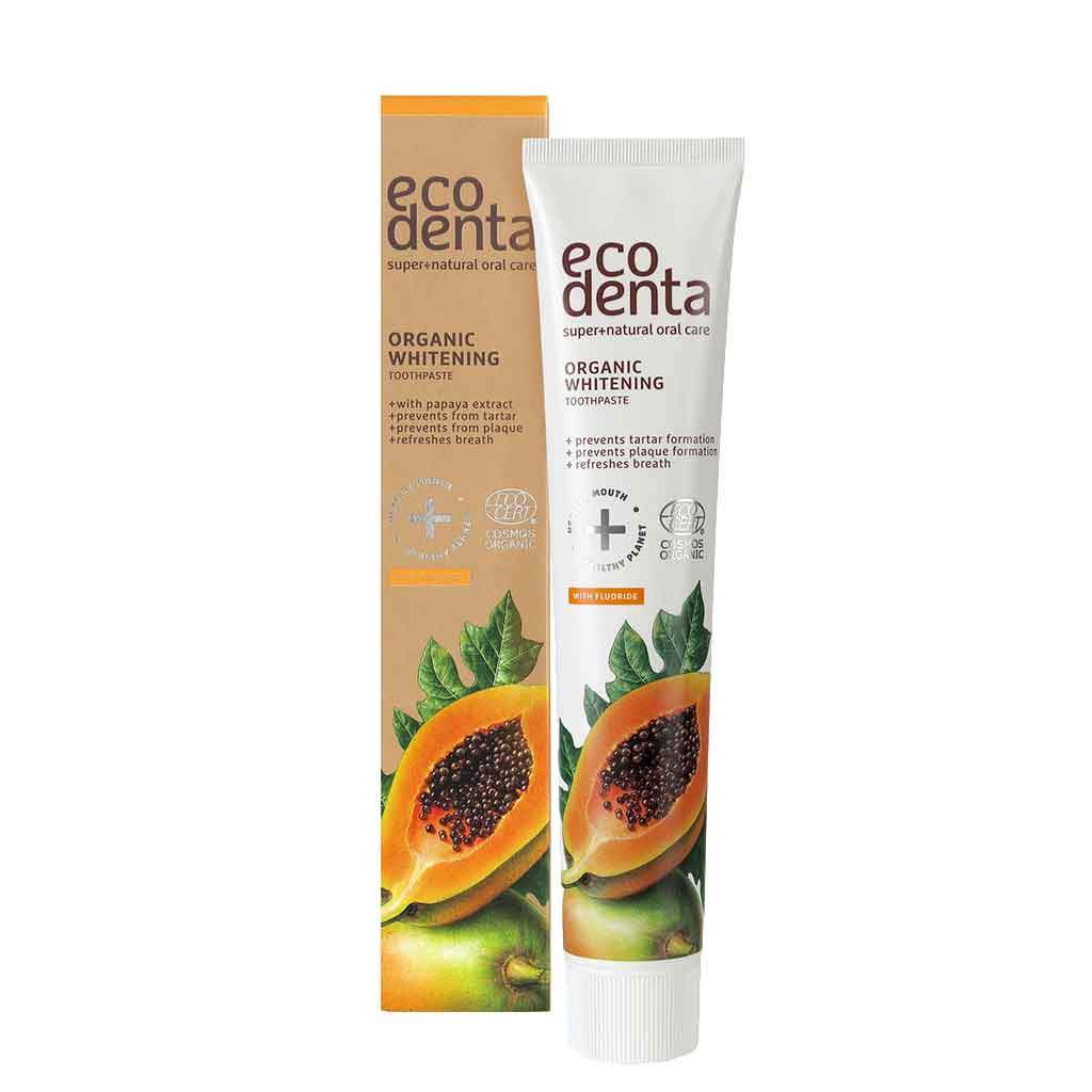 Ecodenta Whitening Toothpaste - Valkaiseva Papaija Luomu Hammastahna 75 ml - poistuu - integratoridirecthub.com