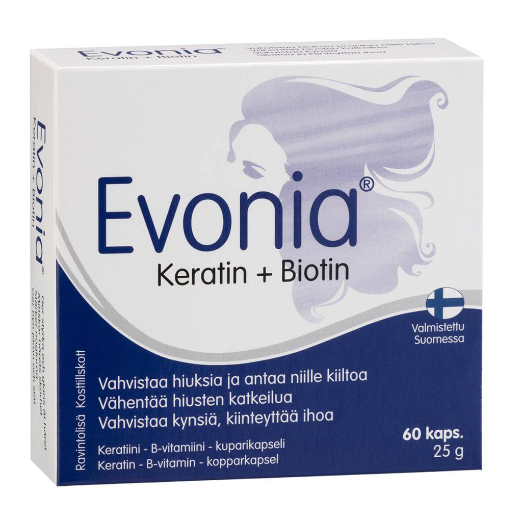 Evonia Keratin + Biotin - Keratiini-biotiinikapseli 60 kaps. - integratoridirecthub.com