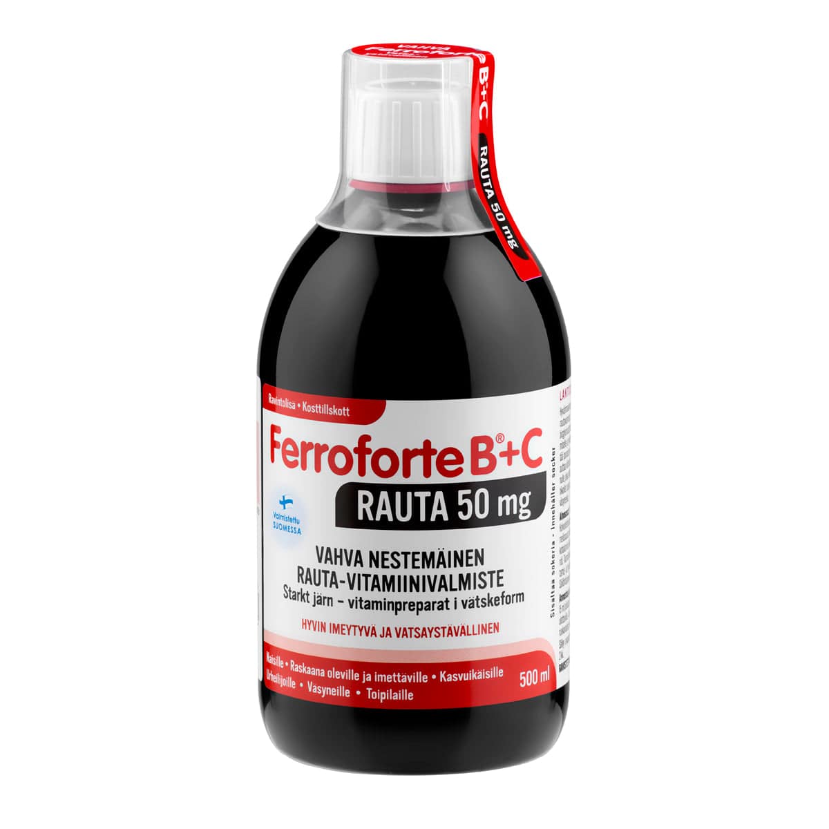 Ferroforte B + C Rauta 50 mg - Vahva Rauta-vitamiinivalmiste 500 ml - integratoridirecthub.com