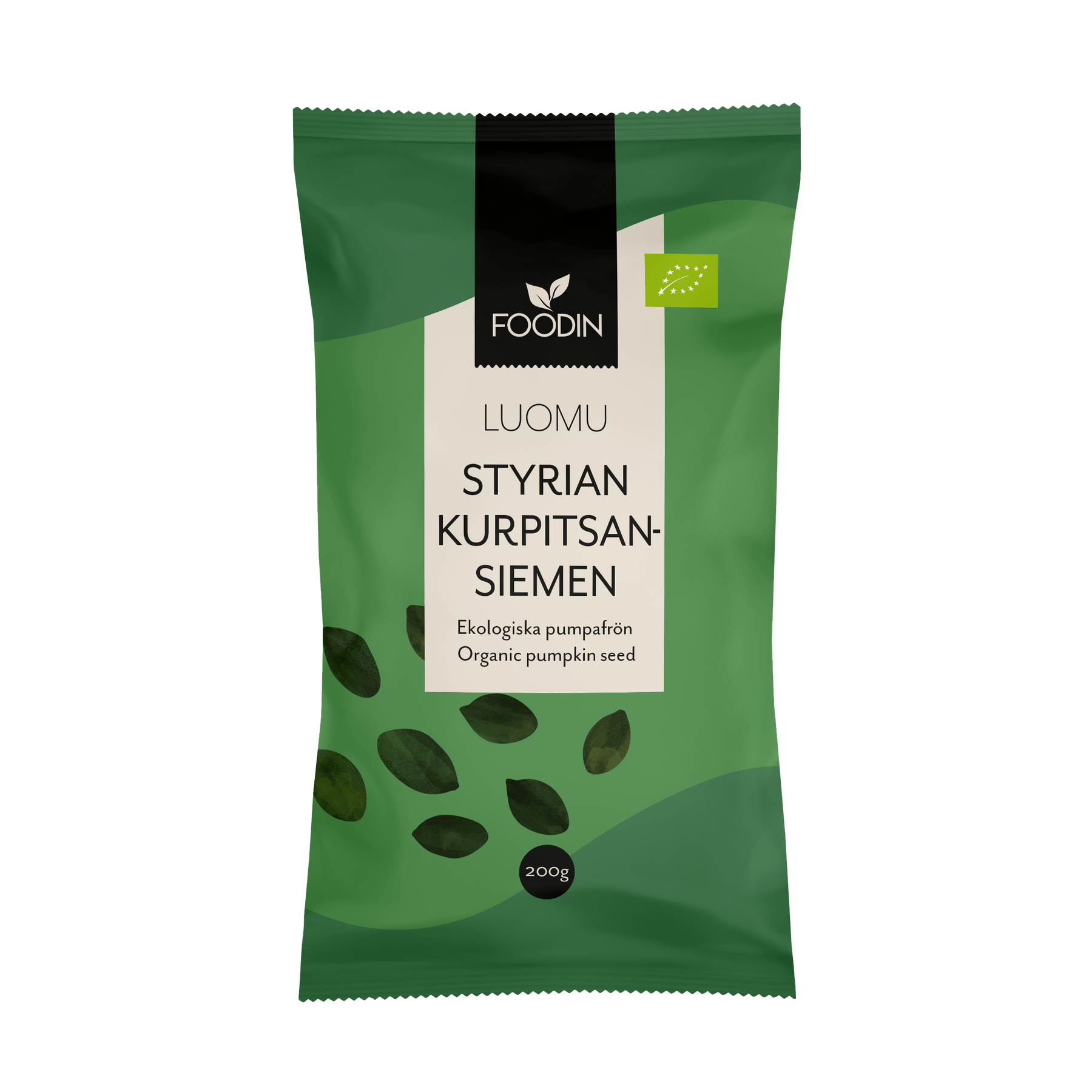 Foodin Styrian Kurpitsansiemen Luomu 200 g - integratoridirecthub.com