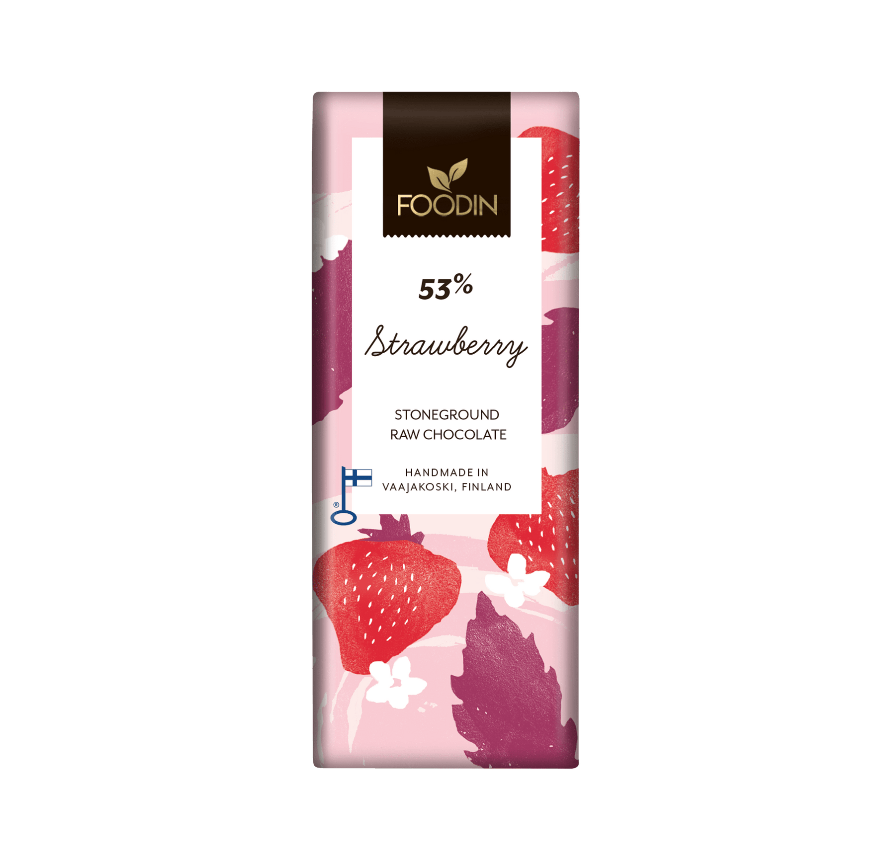 Foodin Mansikkaraakasuklaa 53 % 40 g - integratoridirecthub.com