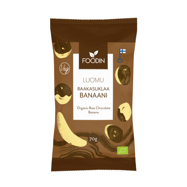 Foodin Raakasuklaa Banaani Luomu 70 g - integratoridirecthub.com