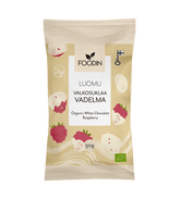 Foodin Valkosuklaa Vadelma Luomu 50 g - integratoridirecthub.com