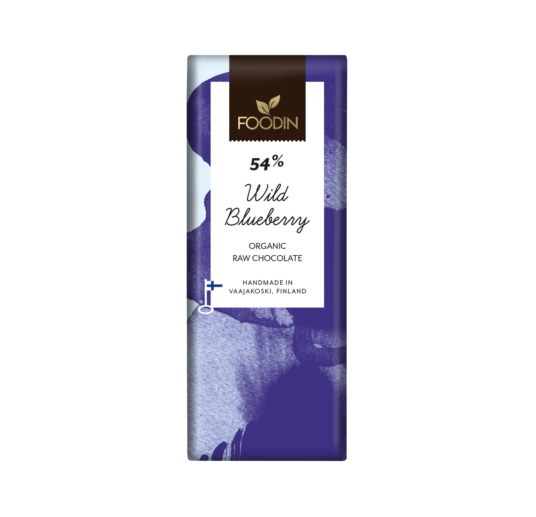 Foodin Wild Blueberry Raakasuklaa 54 % 40 g - integratoridirecthub.com