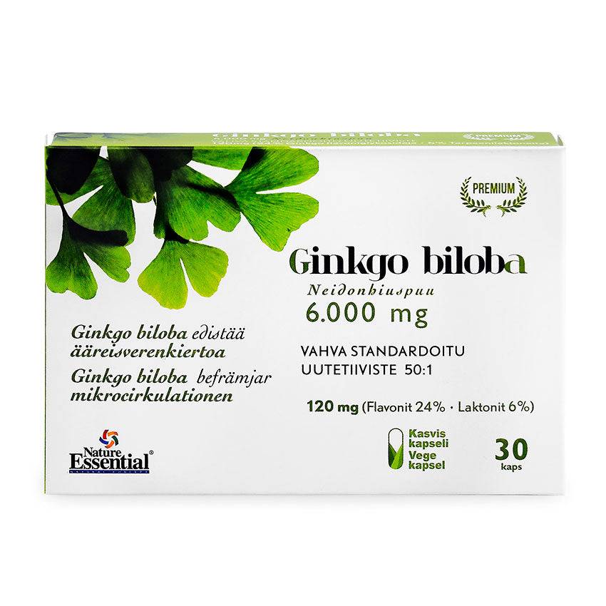 Ginkgo Biloba Neidonhiuspuu 6.000 mg 30 kaps. - integratoridirecthub.com