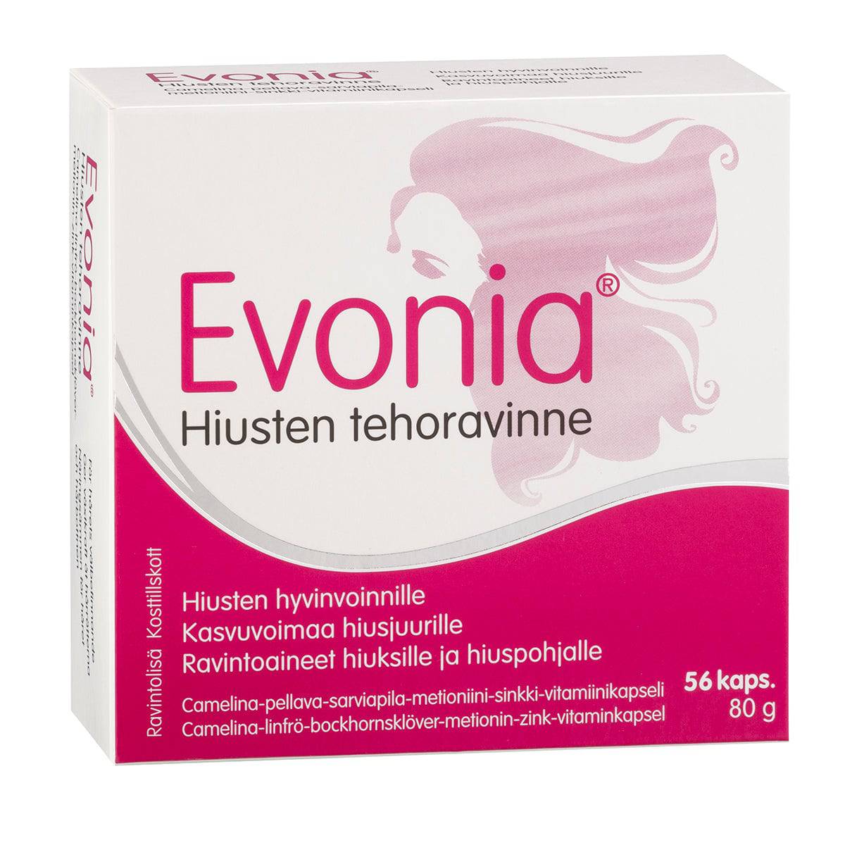 Evonia Hiusten tehoravinne 56 kaps. - integratoridirecthub.com