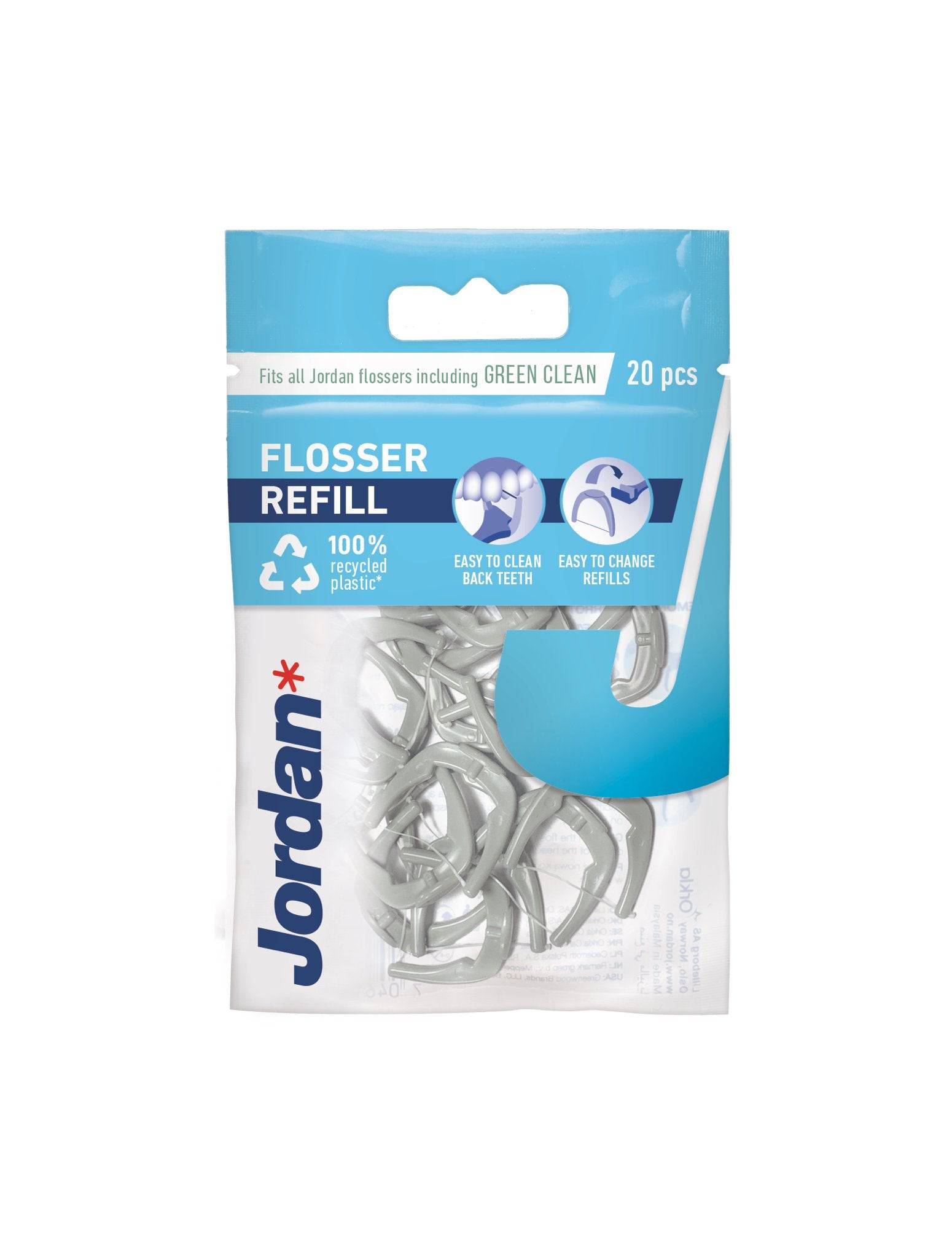 Jordan Refill Easy clean Flosser - 20 kpl täyttöpakkaus - integratoridirecthub.com