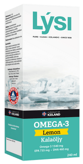Lysi Omega-3 Lemon - Kalaöljy Sitruuna 240 ml - integratoridirecthub.com