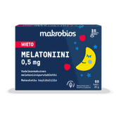 Makrobios Mieto Melatoniini 0,5 mg - Vadelmanmakuinen purutabletti 60 tabl. - integratoridirecthub.com