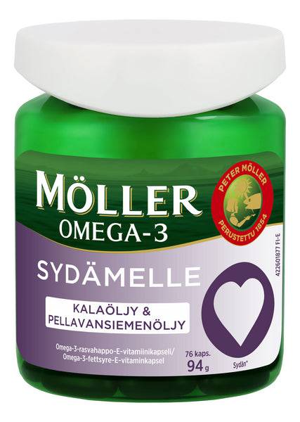Möller Omega-3 Sydämelle 76 kaps. - integratoridirecthub.com