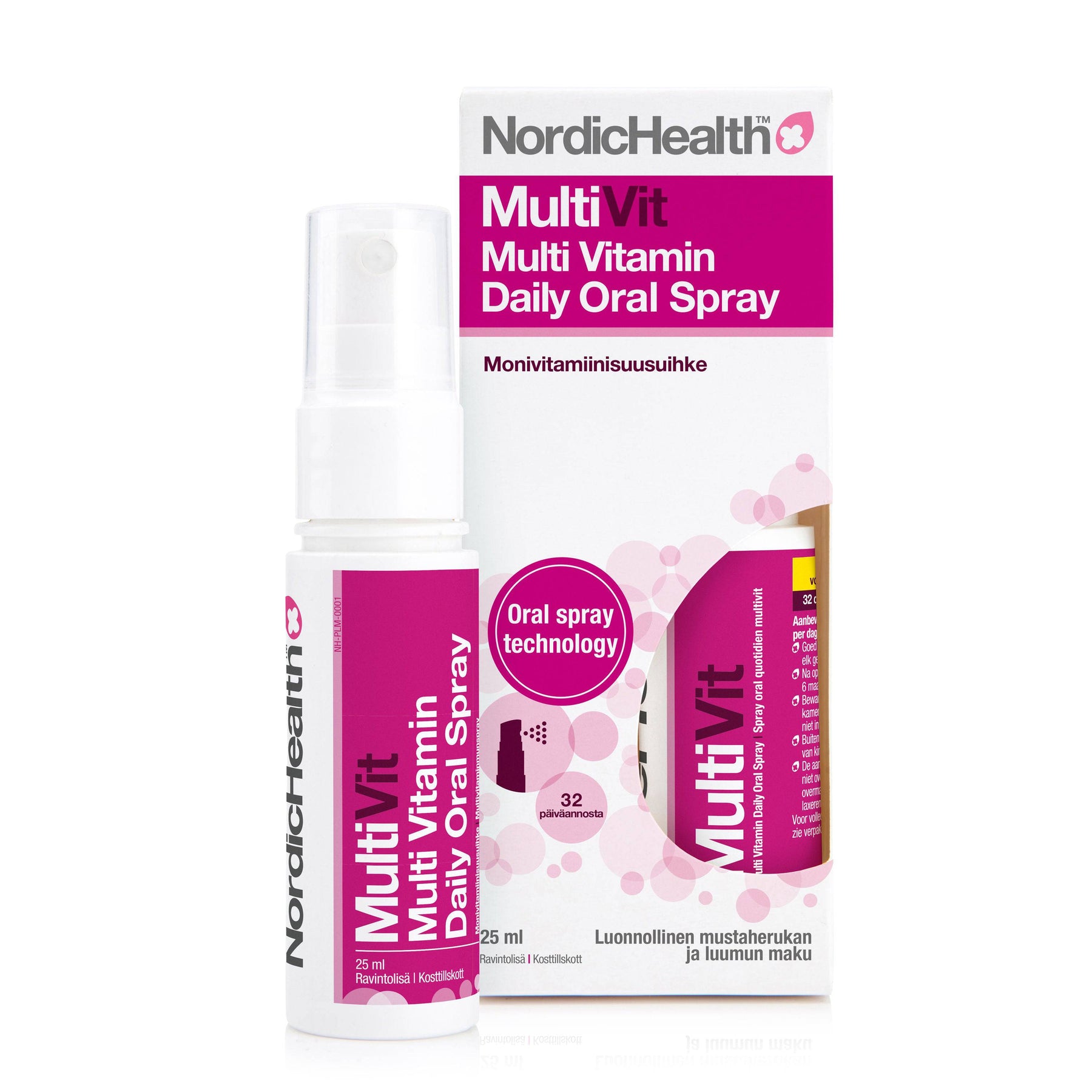 Nordic Health Sprays MultiVit Daily Oral Spray - Monivitamiinisuusuihke 25 ml - integratoridirecthub.com