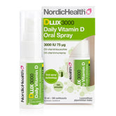 Nordic Health Dlux 3000 Daily Vitamin D Oral Spray - D3-Vitamiinisuusuihke 75 μg 15 ml - integratoridirecthub.com