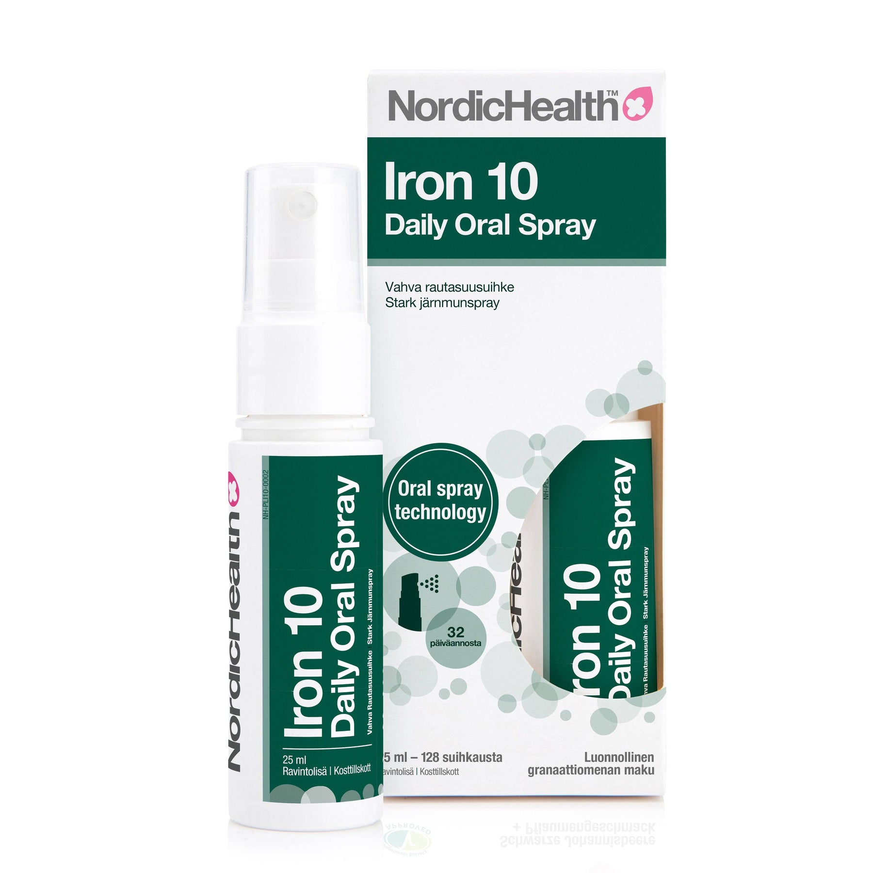 Nordic Health Iron 10 Daily Oral Spray - Vahva Rautasuusuihke 25 ml - integratoridirecthub.com
