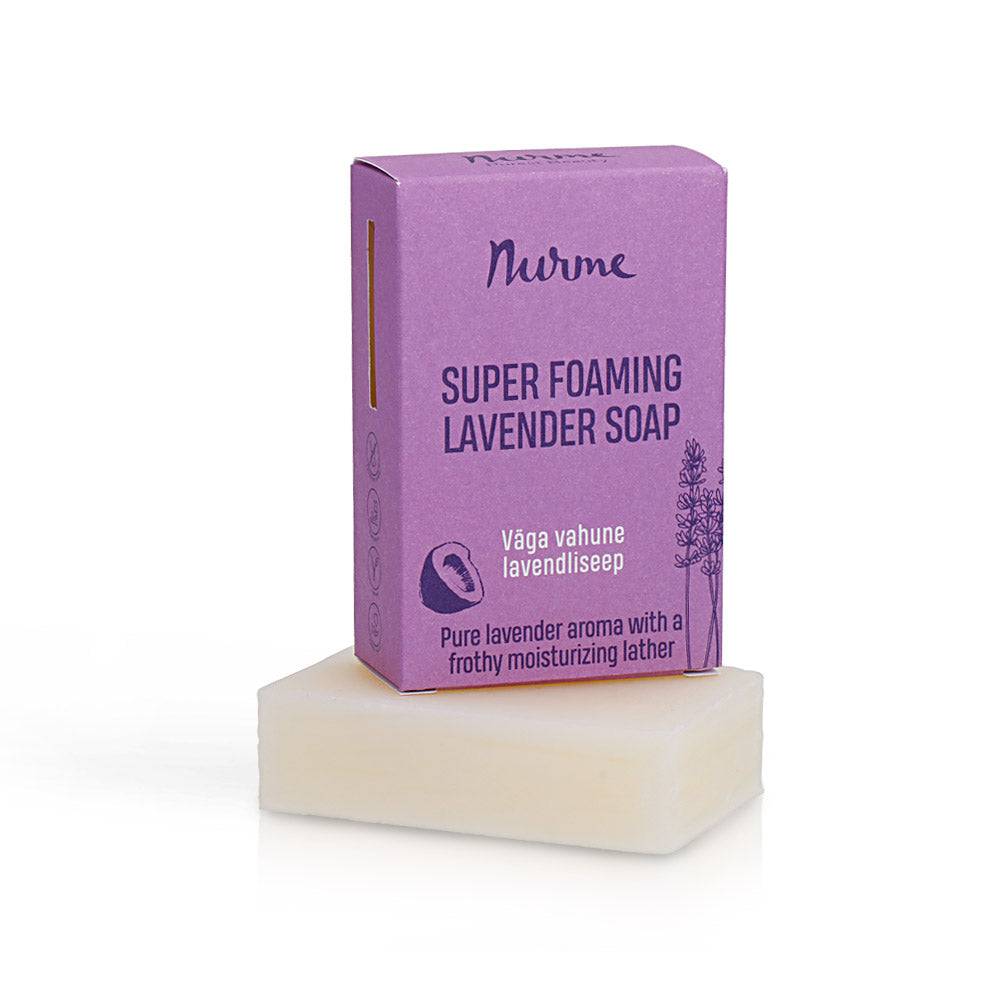 Nurme Super Foaming Lavender Soap - rauhoittava laventeli-kookospalasaippua 100 g - integratoridirecthub.com