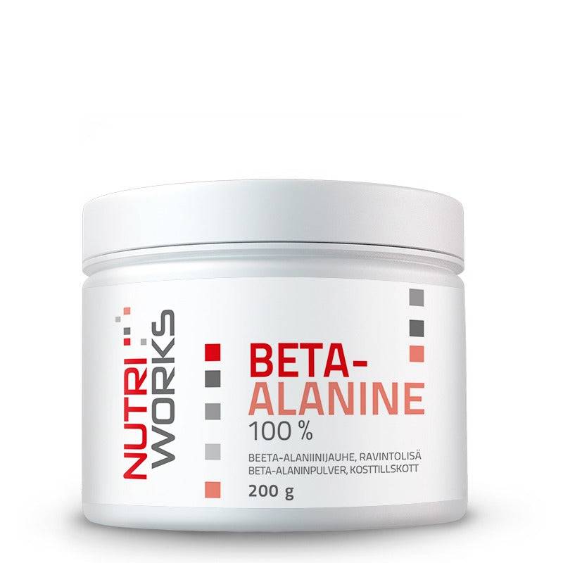 Nutri Works Beta-Alanine 100 % - beeta-alaniinijauhe 200 g - integratoridirecthub.com