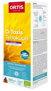 D-Toxis Detox Tehokuuri Vadelma-Hibiskus 250 ml - Päiväys 03/2025 - integratoridirecthub.com