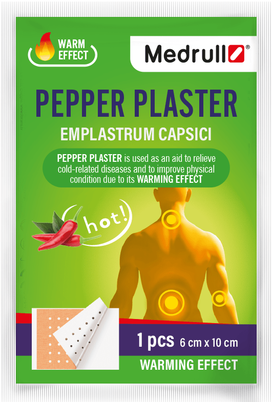 Medrull Pepper Plaster 6 cm x 10 cm - Pippurilaastari 5 kpl - integratoridirecthub.com