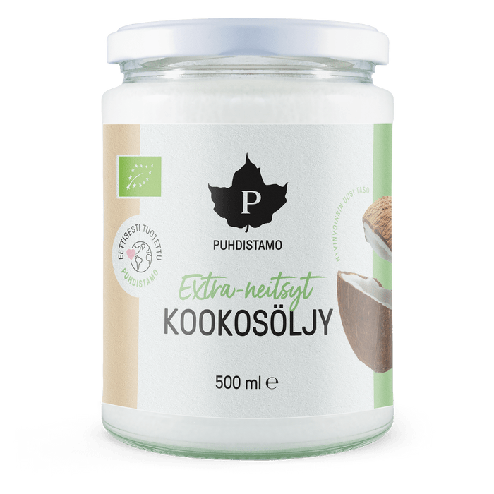 Puhdistamo Luomu Extra-neitsytkookosöljy 500 ml - integratoridirecthub.com