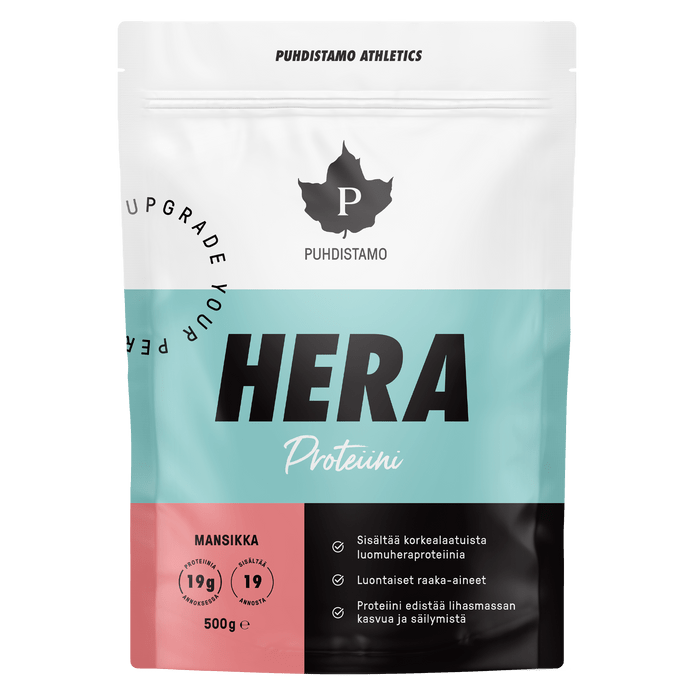 Puhdistamo Athletics Heraproteiini Mansikka 500 g - integratoridirecthub.com